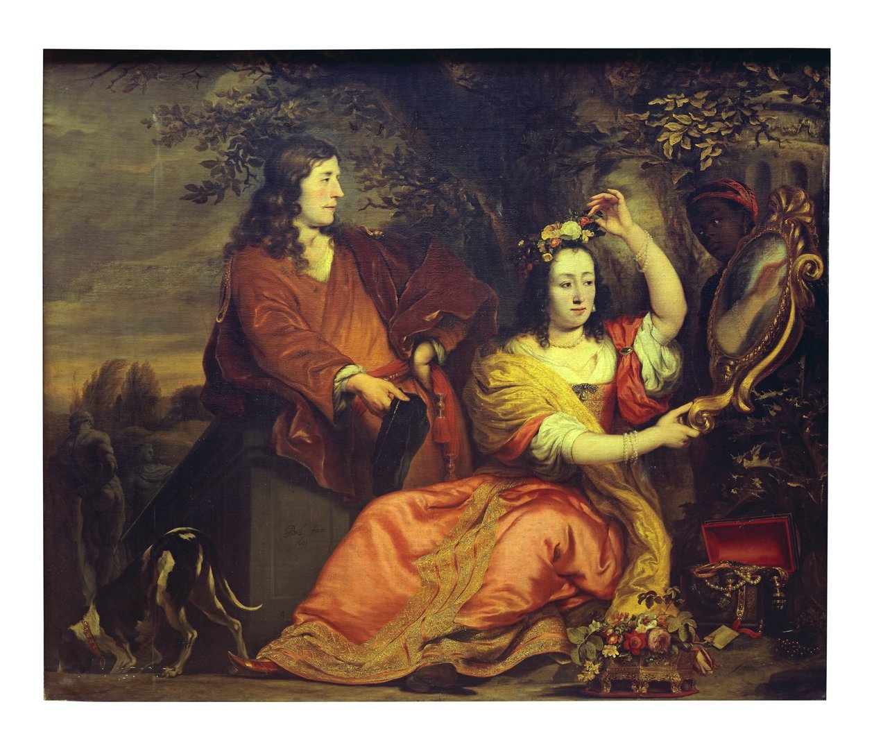Portrett av Pieter de la Court og hans kone (olje på lerret) av Ferdinand Bol