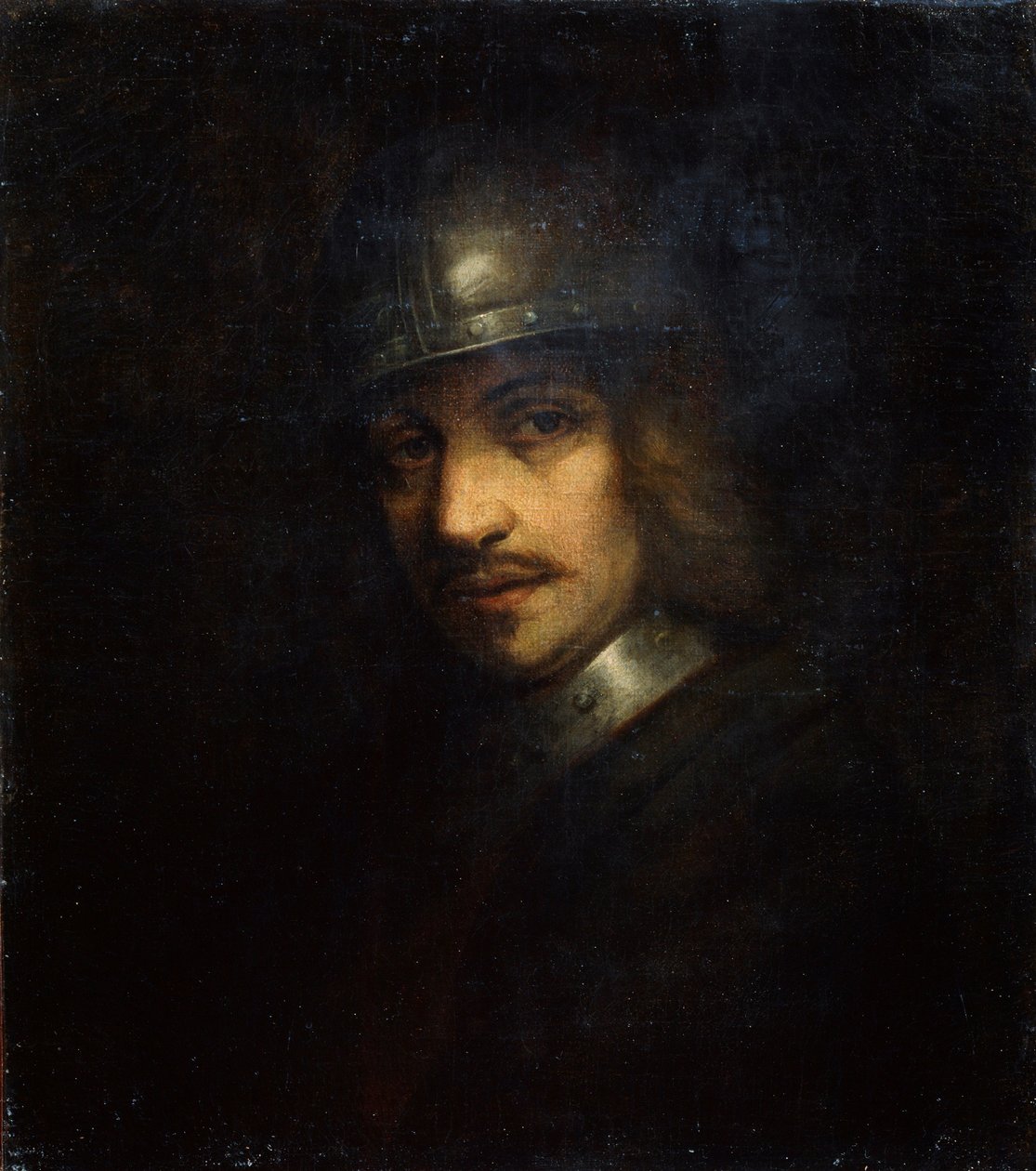 Portrett av en mann med hjelm, 1600-tallet av Ferdinand Bol