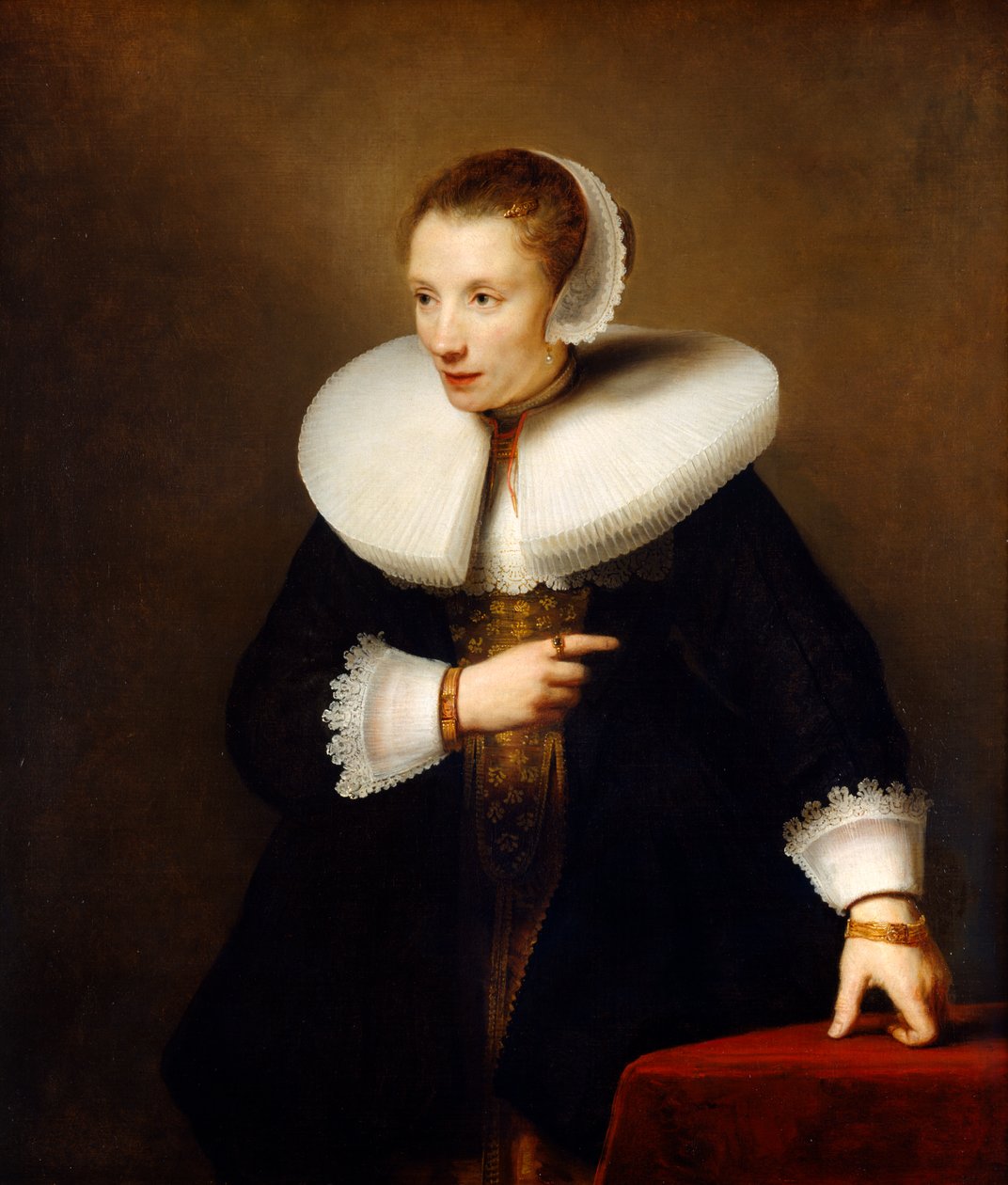 Portrett av en ukjent kvinne, ca. 1642-44 (olje på lerret) av Ferdinand Bol