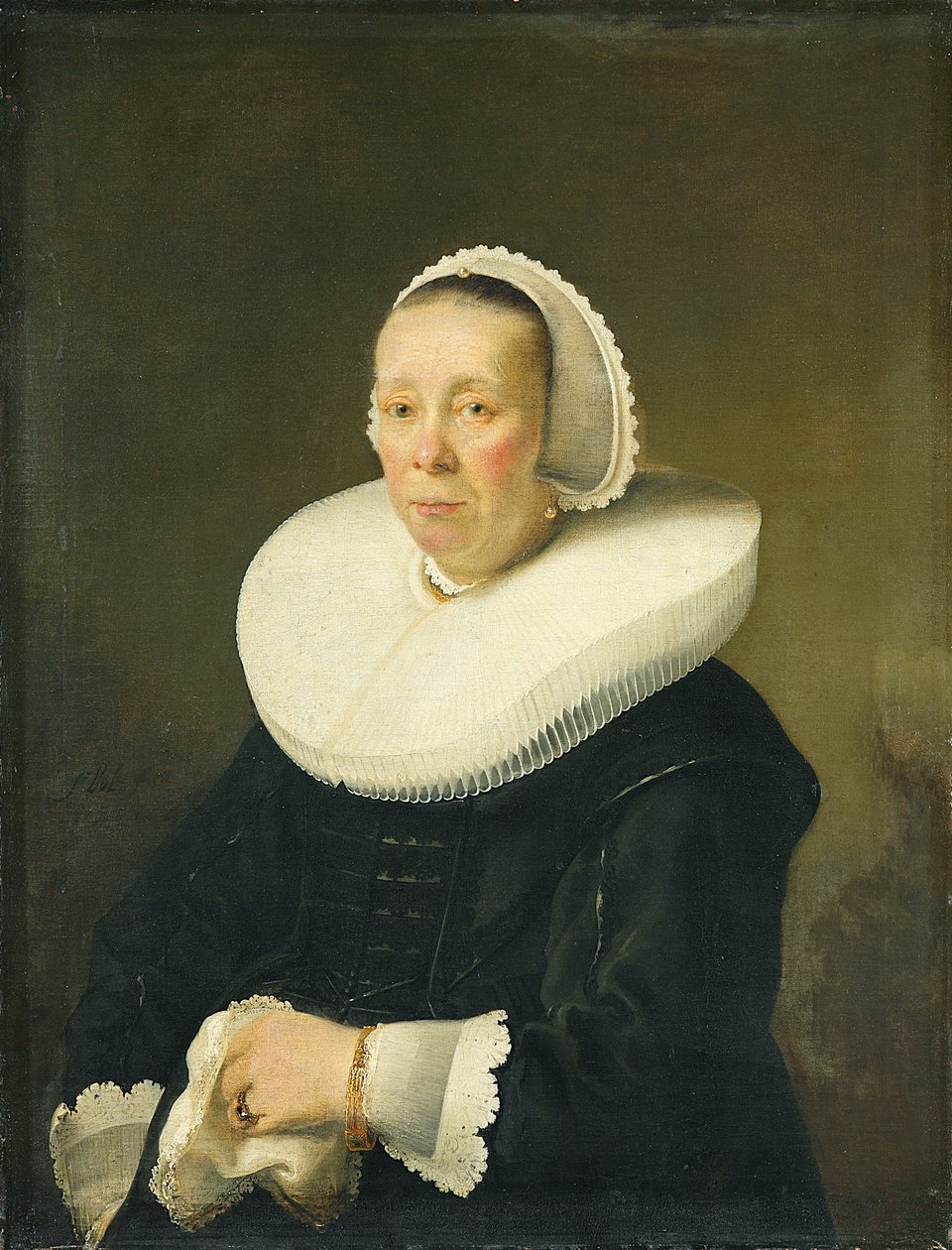 Portrett av en eldre kvinne av Ferdinand Bol