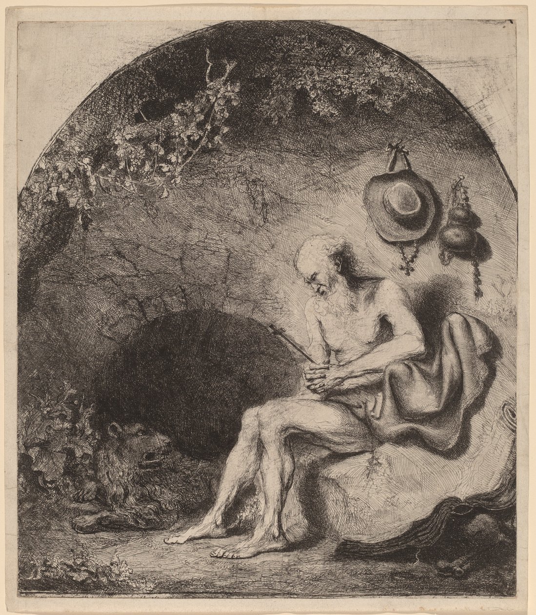 Saint Hieronymus i hulen av Ferdinand Bol