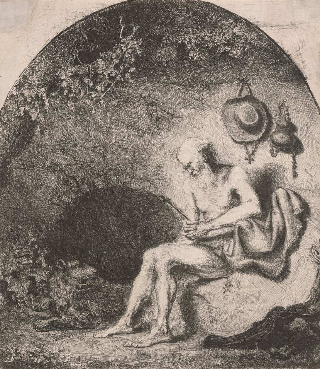 Sankt Hieronymus i hulen av Ferdinand Bol