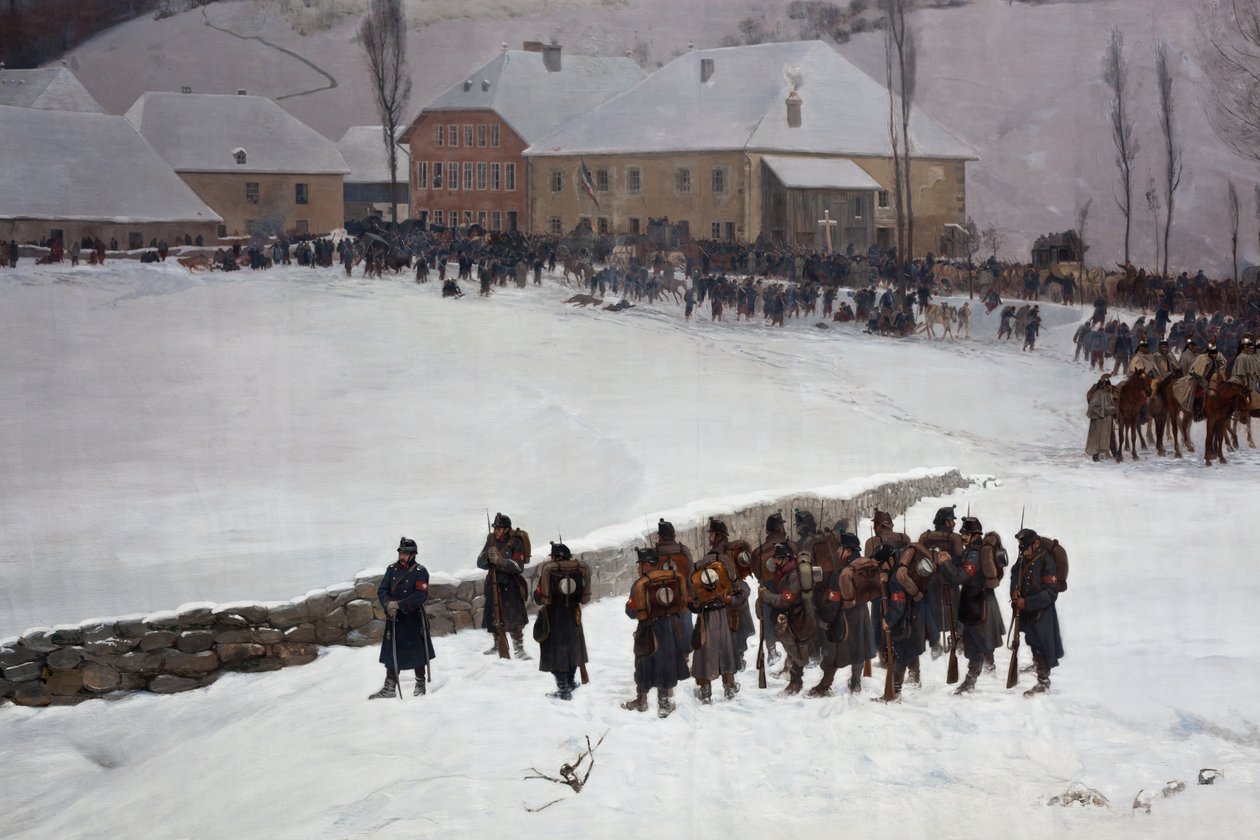 Bourbaki Panorama av Ferdinand & Castres Edouard (1838-1902) Hodler