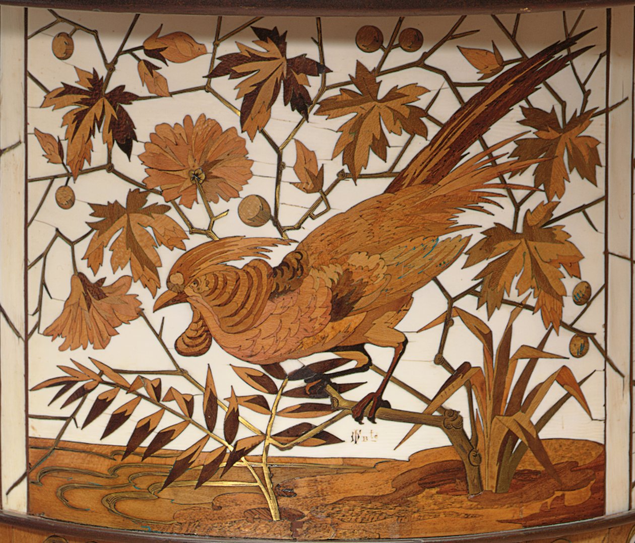 Detalj av en cachepot, Maison Giroux, siste kvartal av 1800-tallet av Ferdinand Duvinage