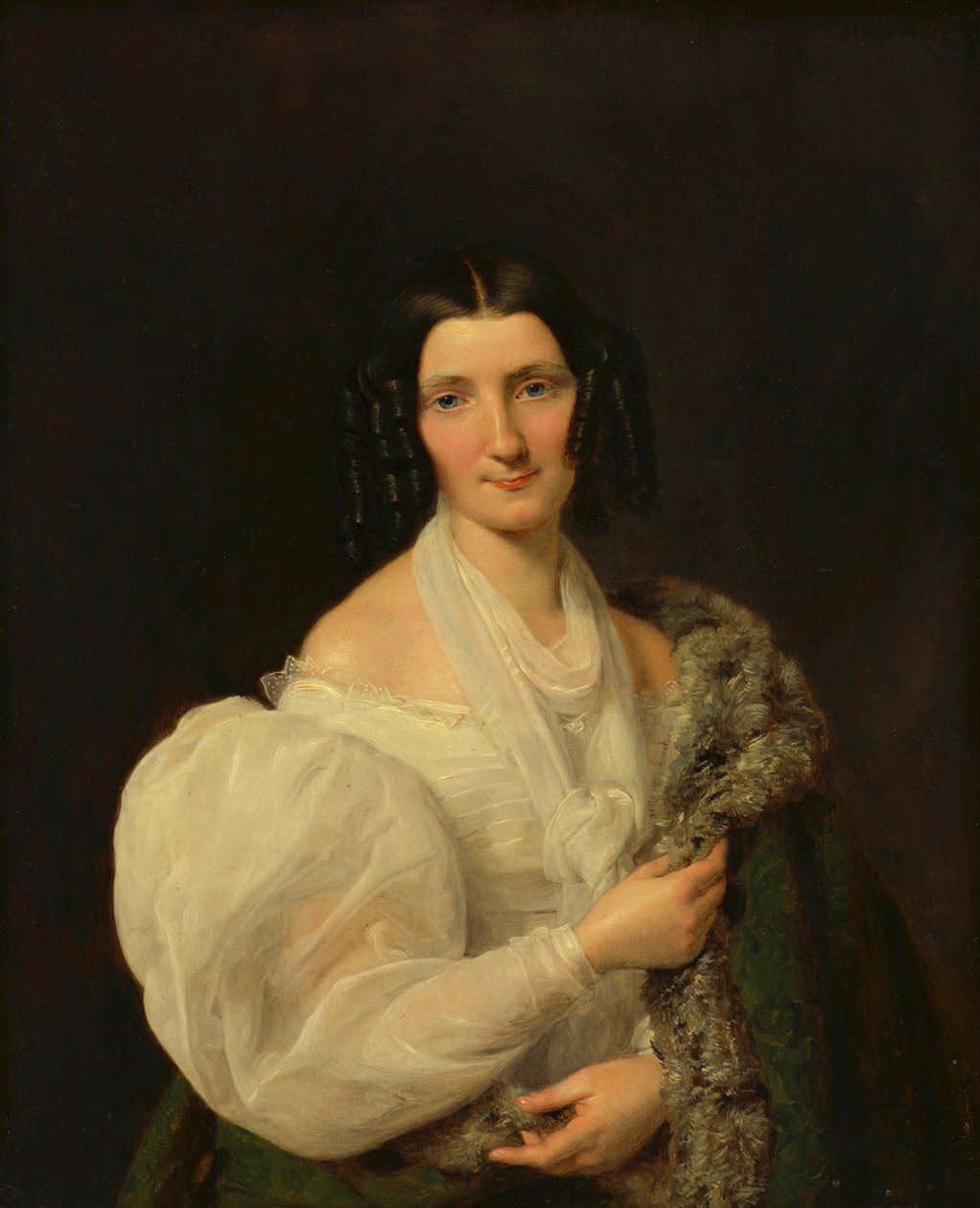 Barbara von Schickh, som brud til Wolfgang Ritter von Manner av Ferdinand Georg Waldmüller