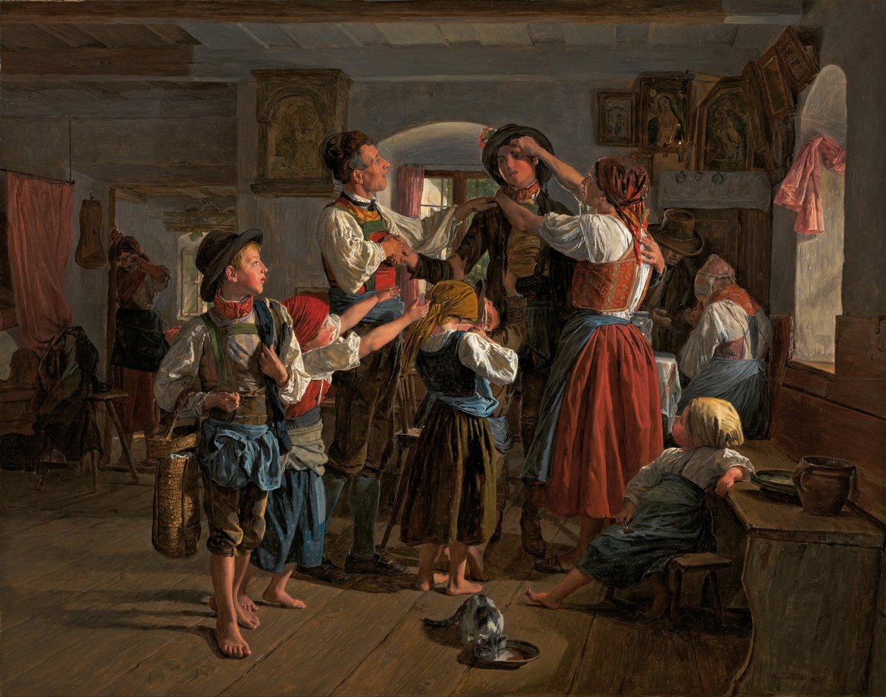 Den vernepliktiges avskjed av Ferdinand Georg Waldmüller