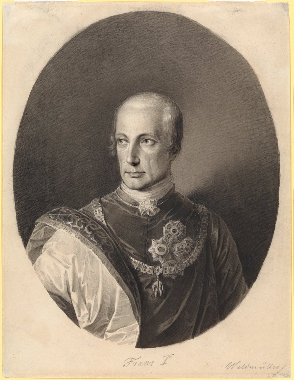 Frans I (1768-1835, tysk-romersk keiser Frans II fra 1792-1806, østerriksk keiser Frans I fra 1804) av Ferdinand Georg Waldmüller