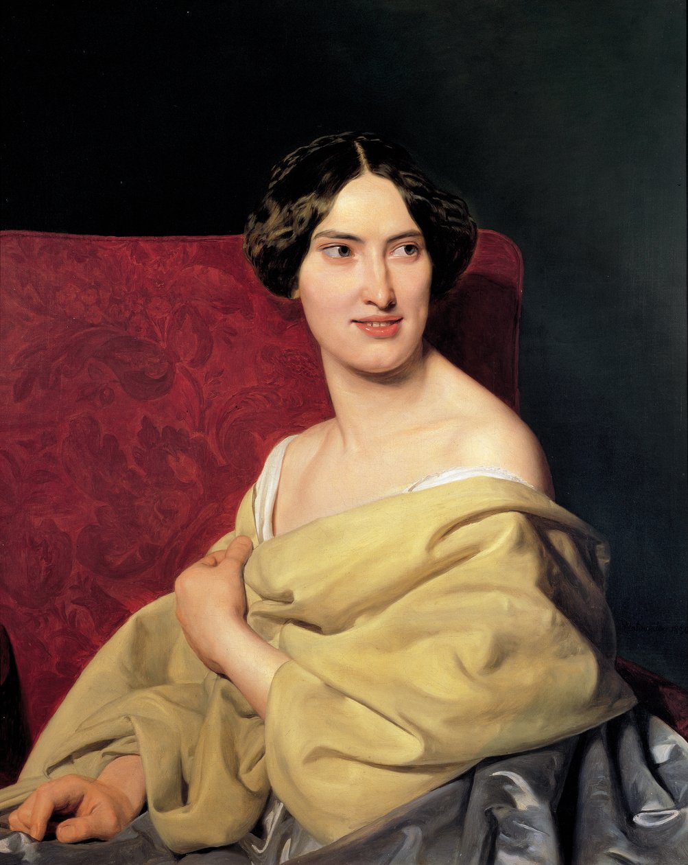 Anna Bayer, kunstnerens andre kone av Ferdinand Georg Waldmuller