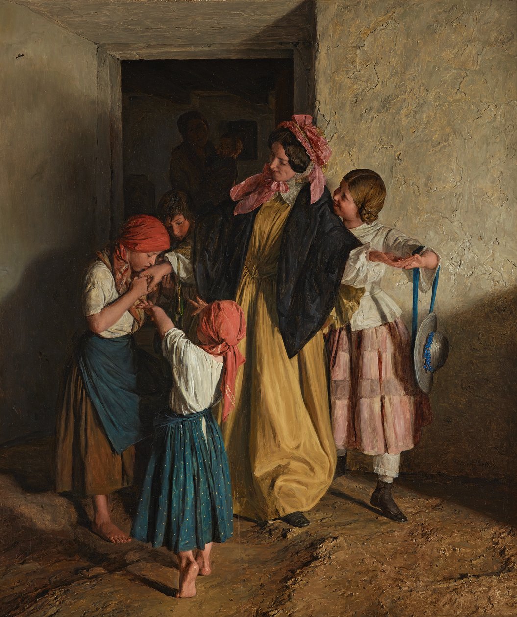Gudmors farvel (etter konfirmasjon) av Ferdinand Georg Waldmuller