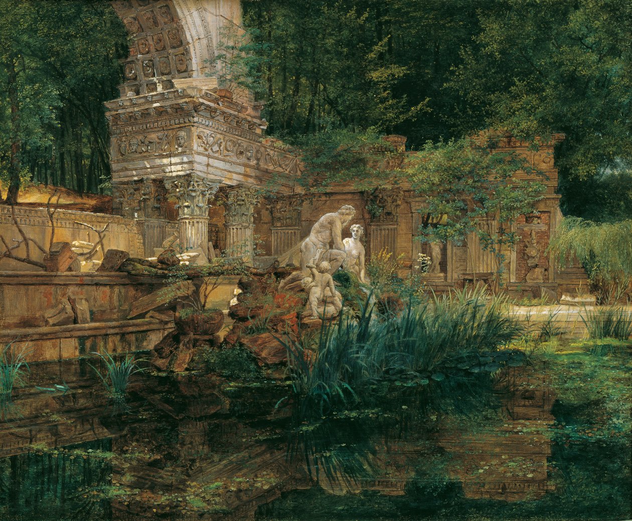 De romerske ruinene i Schönbrunn av Ferdinand Georg Waldmuller
