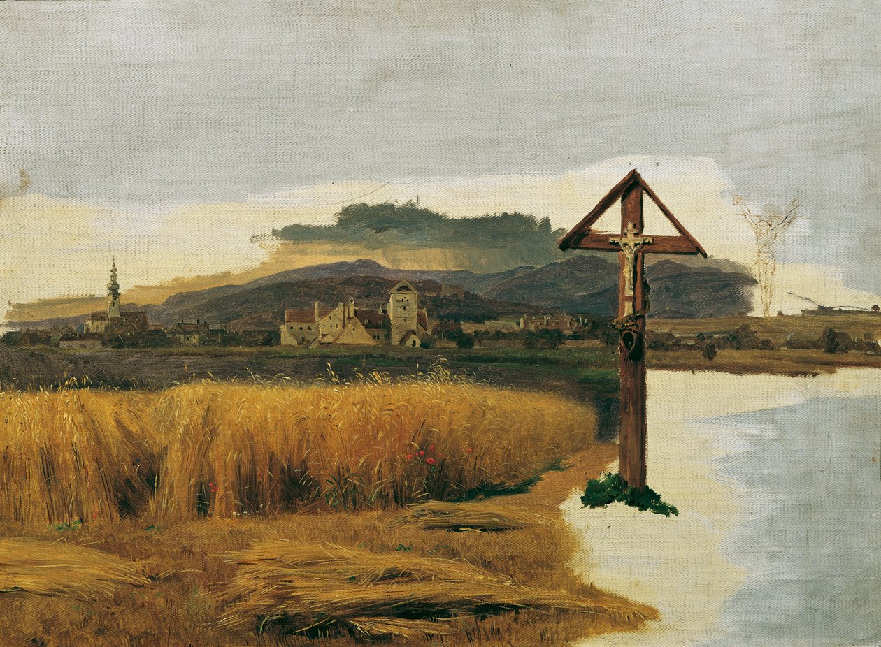 Landskap av Brunn am gebirge av Ferdinand Georg Waldmuller