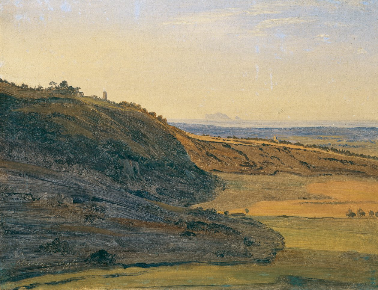 Landskapsstudie på Ariccia av Ferdinand Georg Waldmuller