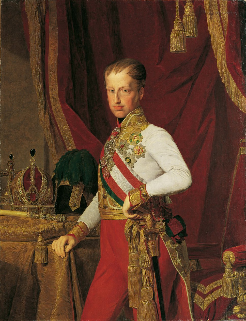 Portrett av keiser Ferdinand I av Østerrike 1793-1875, 1839. av Ferdinand Georg Waldmuller