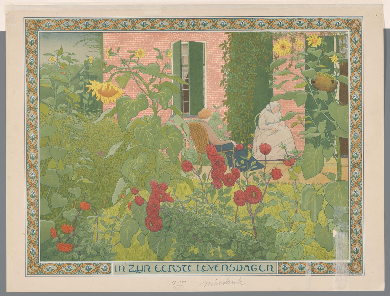 To kvinner med baby i hans første levedager (tittel på objekt) av Ferdinand Hart Nibbrig