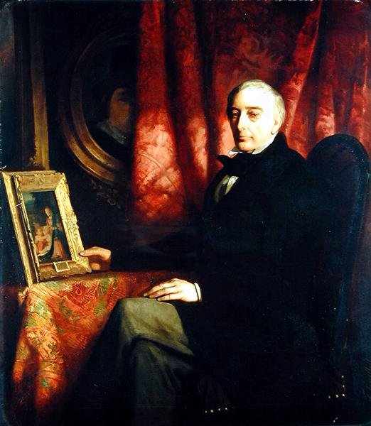 Portrett av kunstsamleren Nicolaus Hudtwalcker, 1852 av Ferdinand Heilbuth