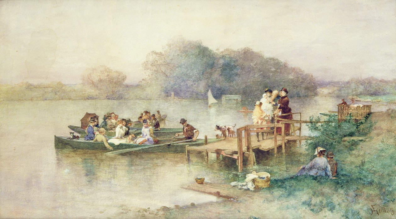 Bryllupsfesten (akvarell på papir) av Ferdinand Heilbuth