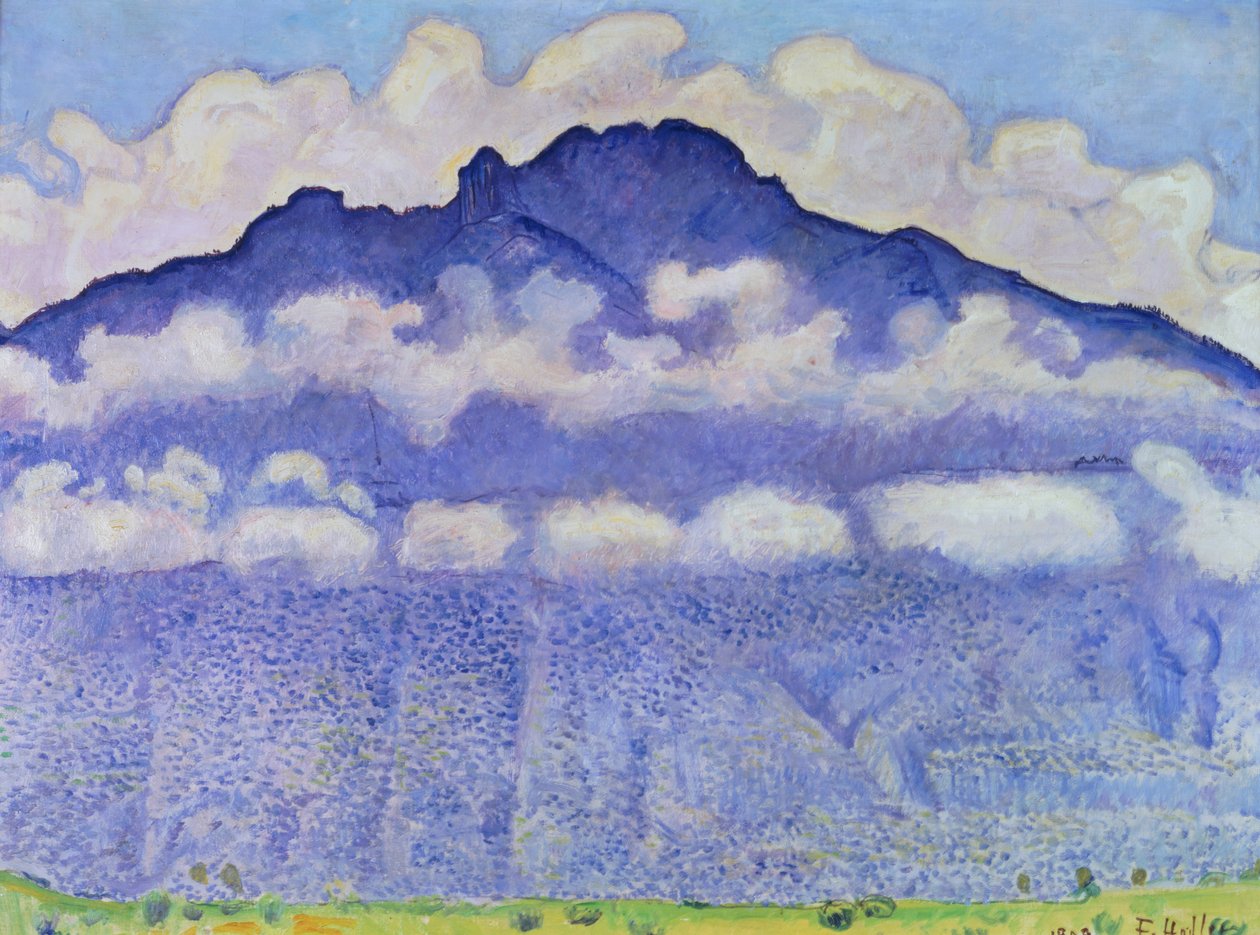 Andey Mountain, utsikt fra Bonneville, 1909 av Ferdinand Hodler