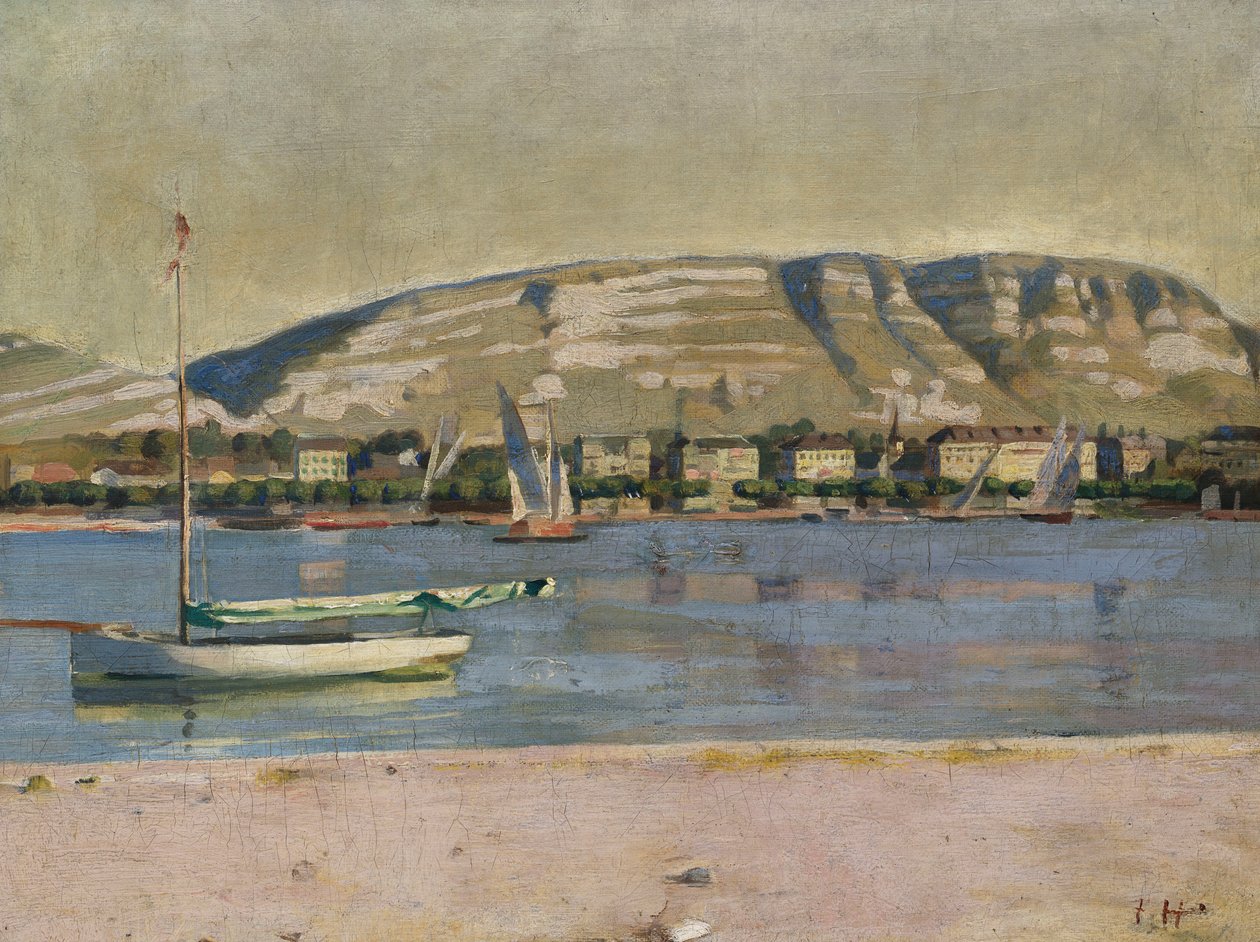 Genève havn og Saleve av Ferdinand Hodler