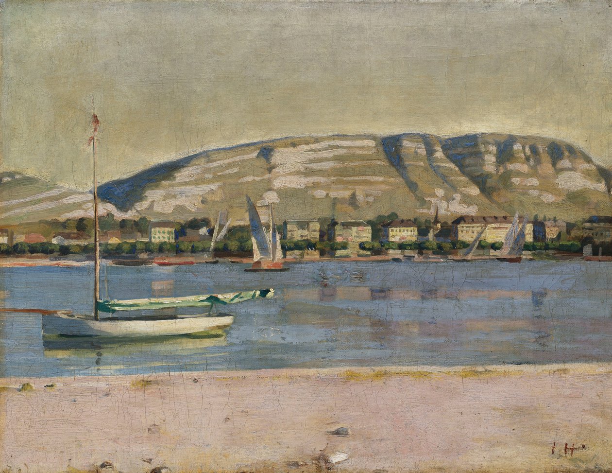 Genève havn og Saleve, 1878 av Ferdinand Hodler