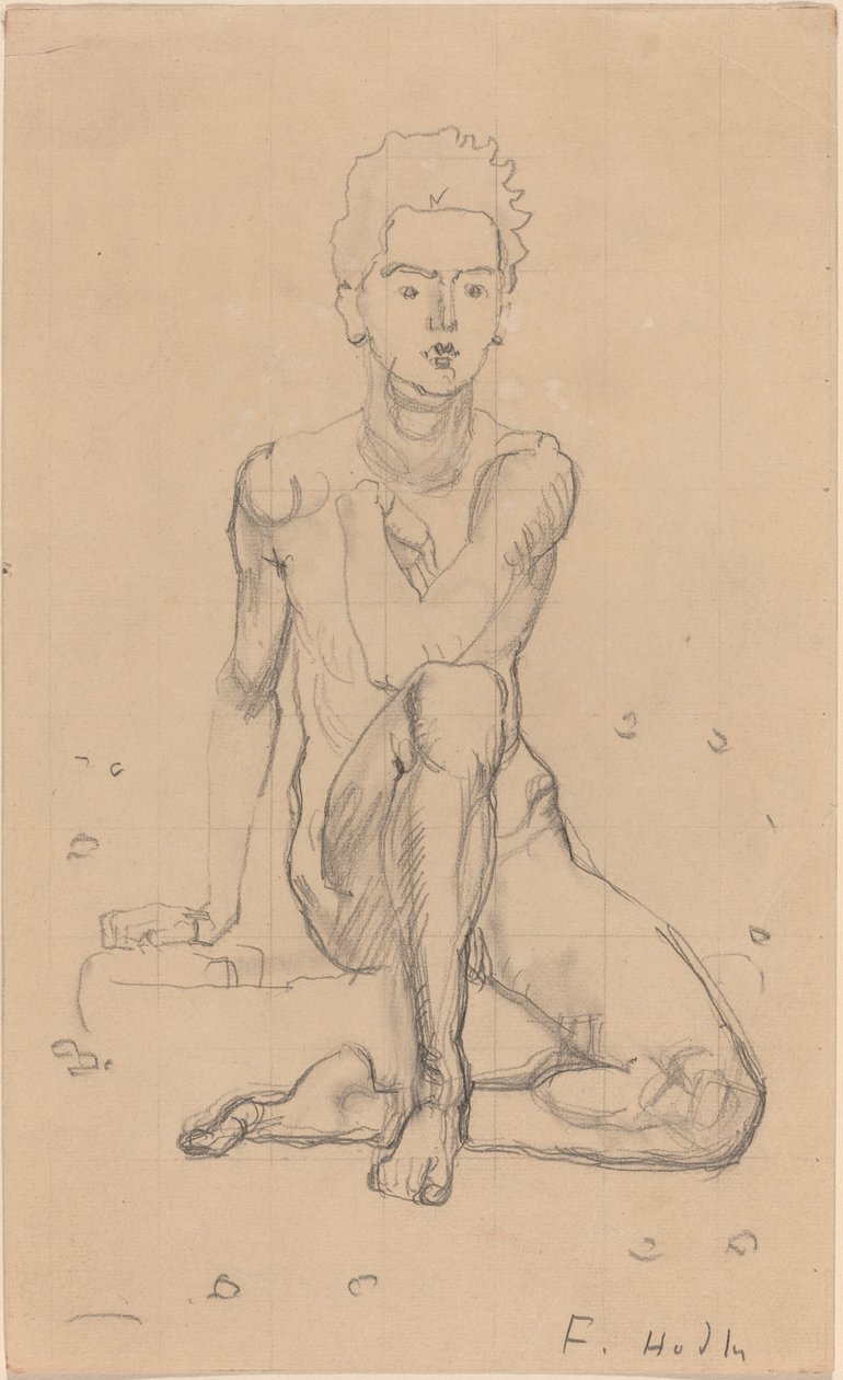 Hector poserer naken av Ferdinand Hodler