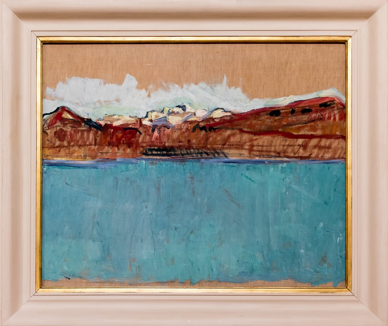Genfersjøen og Mont Blanc om ettermiddagen av Ferdinand Hodler