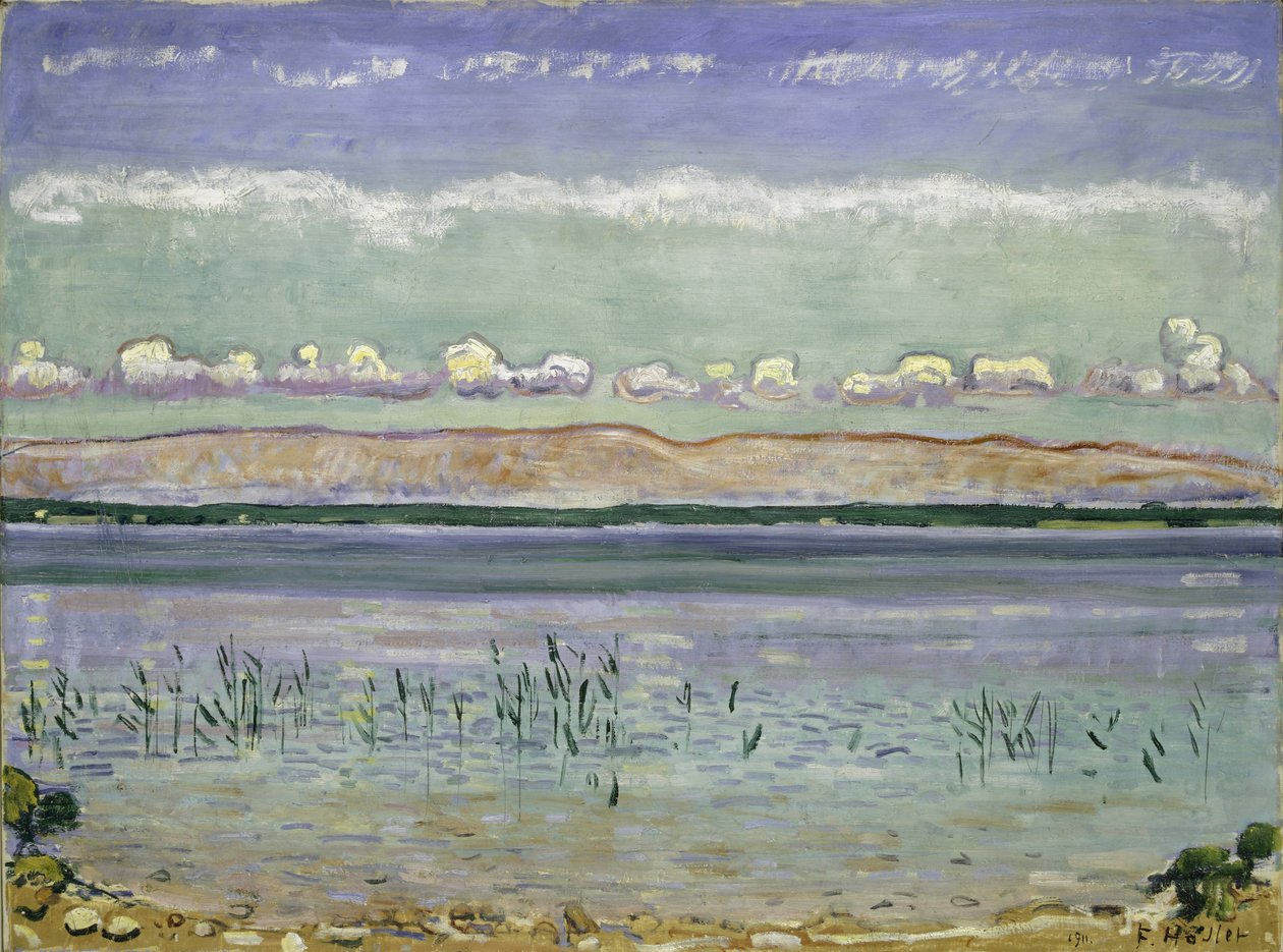 Genfersjøen med Jura Hills, 1911 av Ferdinand Hodler