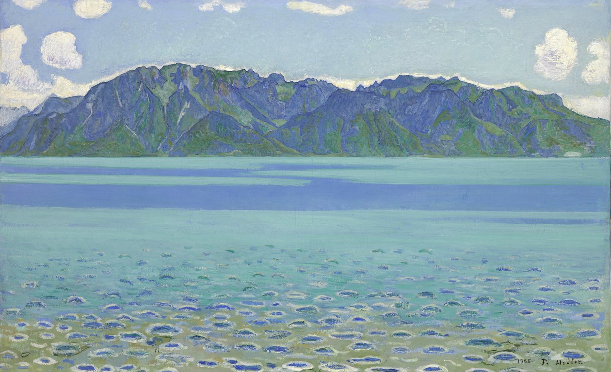 Le Grammont, av Hodler, Ferdinand (1853-1918). olje på lerret av Ferdinand Hodler
