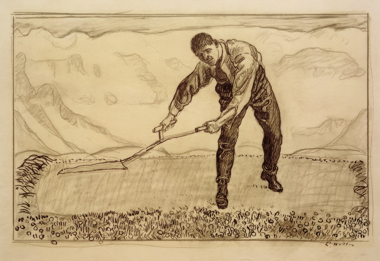 Slåmaskin i åkeren av Ferdinand Hodler