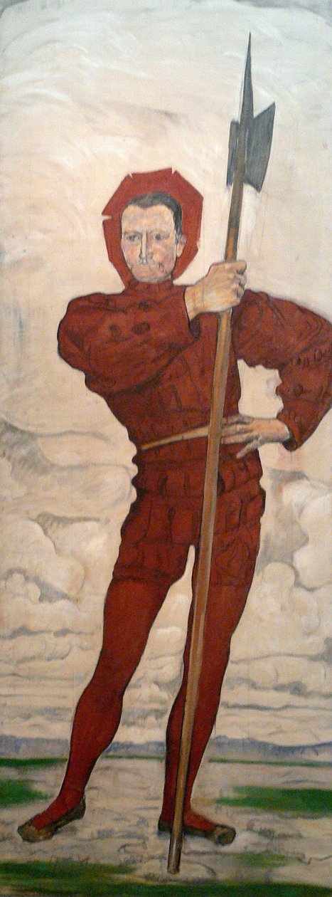 Mann med hellebard av Ferdinand Hodler