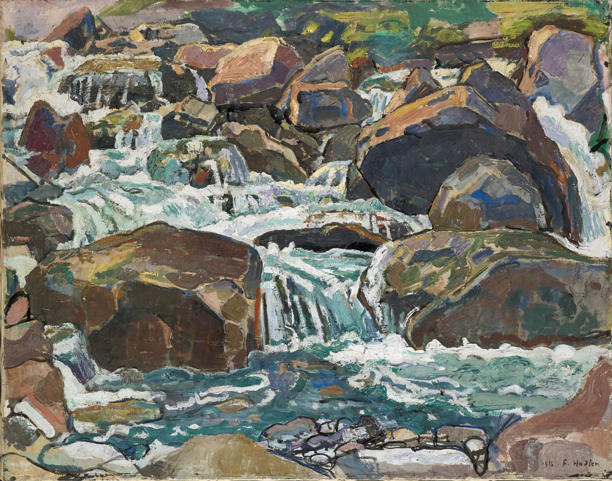 Mountain Creek nær Champéry, 1916. av Ferdinand Hodler