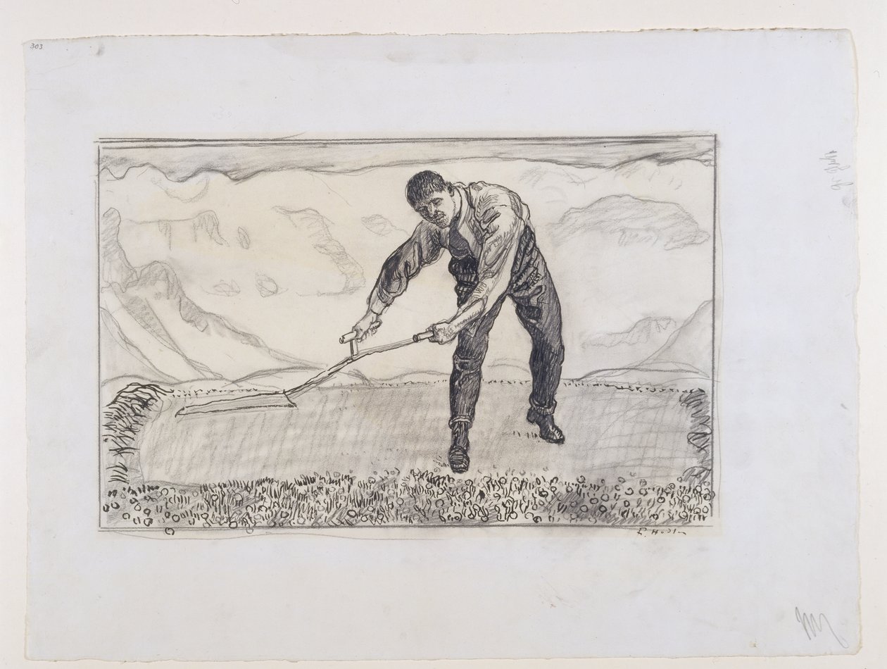 Slåttekar på åkeren av Ferdinand Hodler