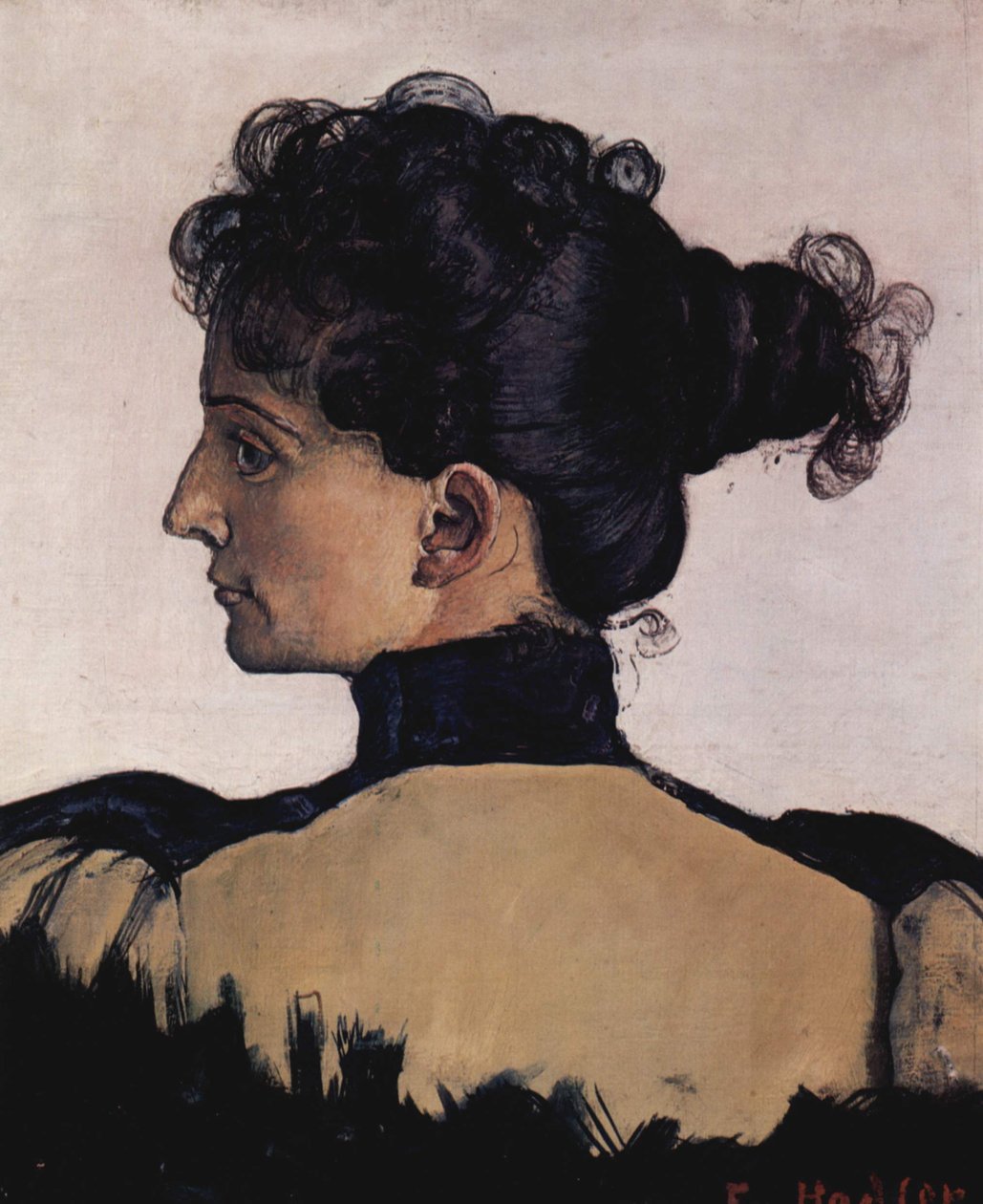 Portrett av Berthe Jacques, kunstnerens kone av Ferdinand Hodler