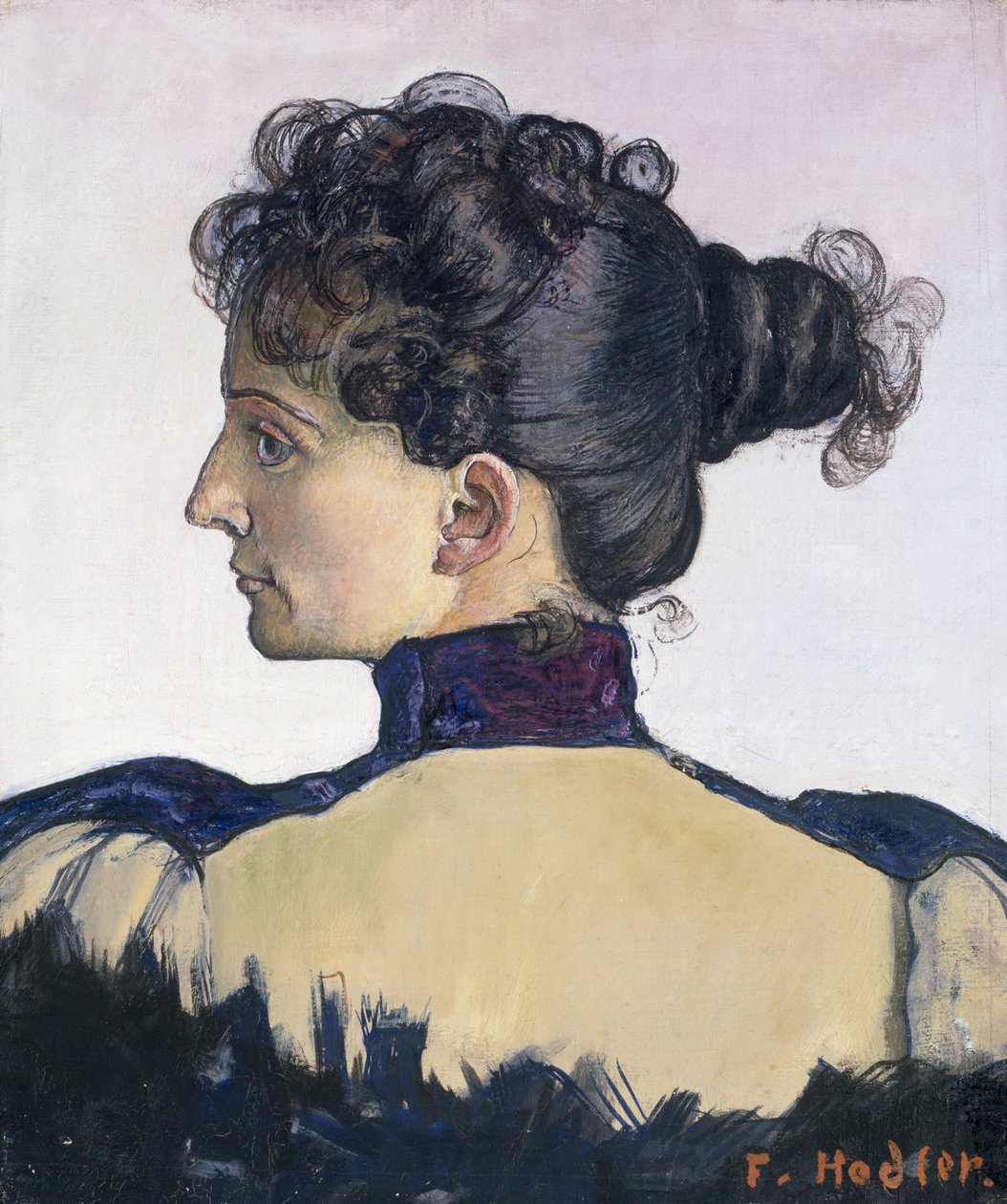 Portrett av Mademoiselle Berthe Jacques, kunstnerens kone av Ferdinand Hodler