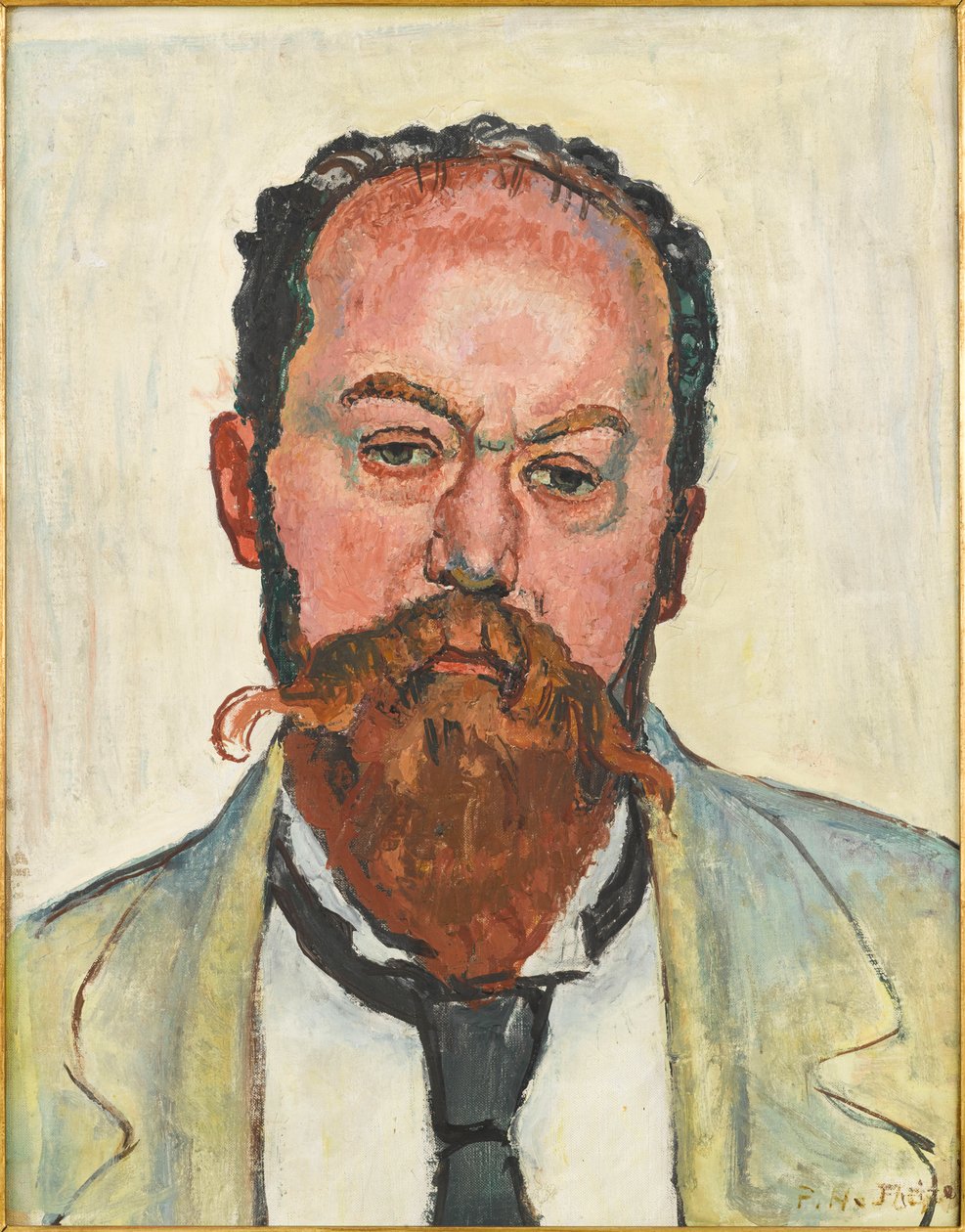 Portrett av Mathias Morhardt 1863-1939, 1913. av Ferdinand Hodler