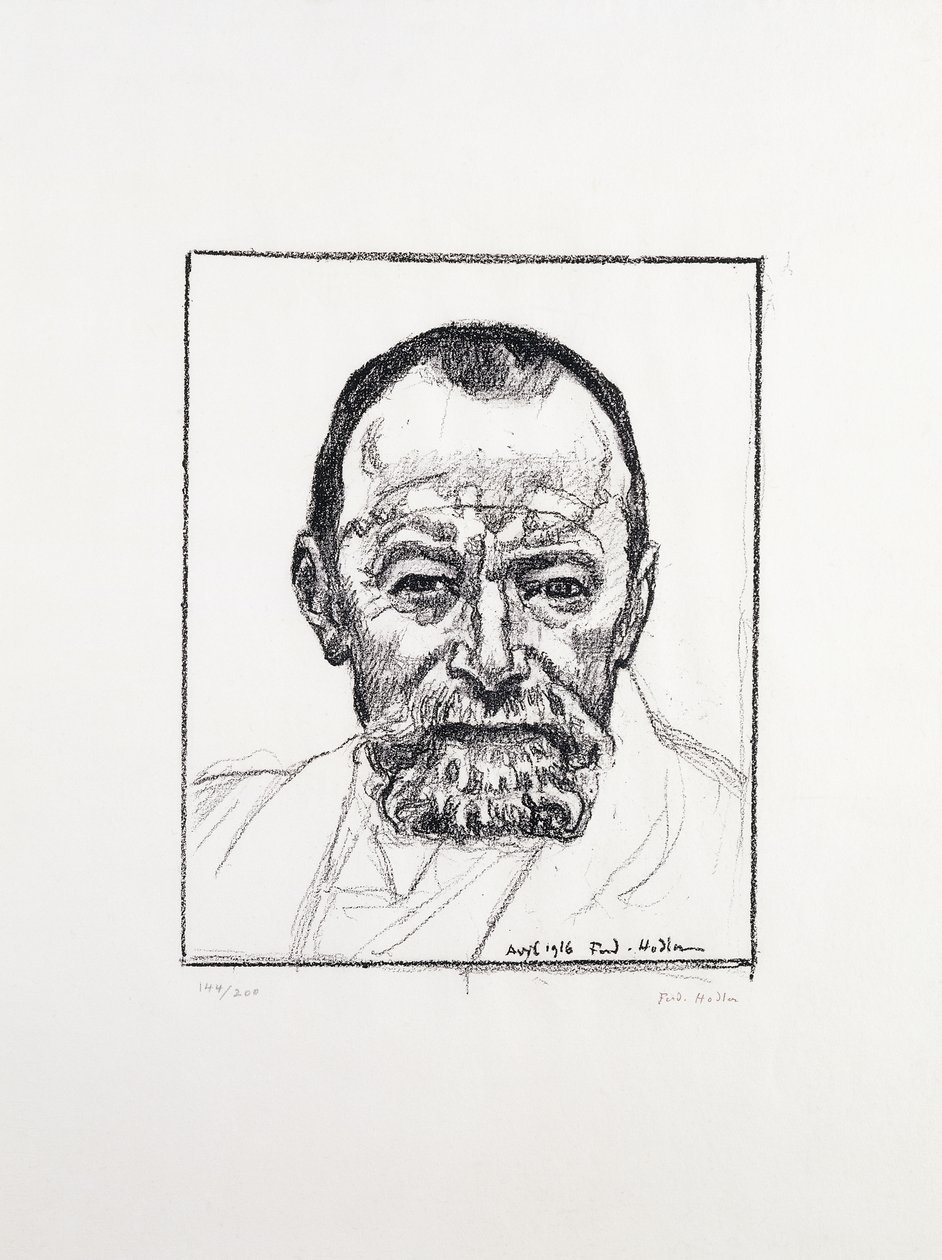 Selvportrett, ca. 1916-8 av Ferdinand Hodler