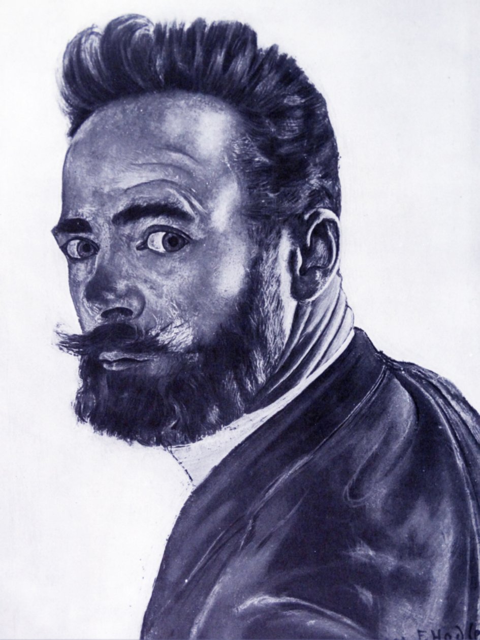 Selvportrett, 1891 av Ferdinand Hodler