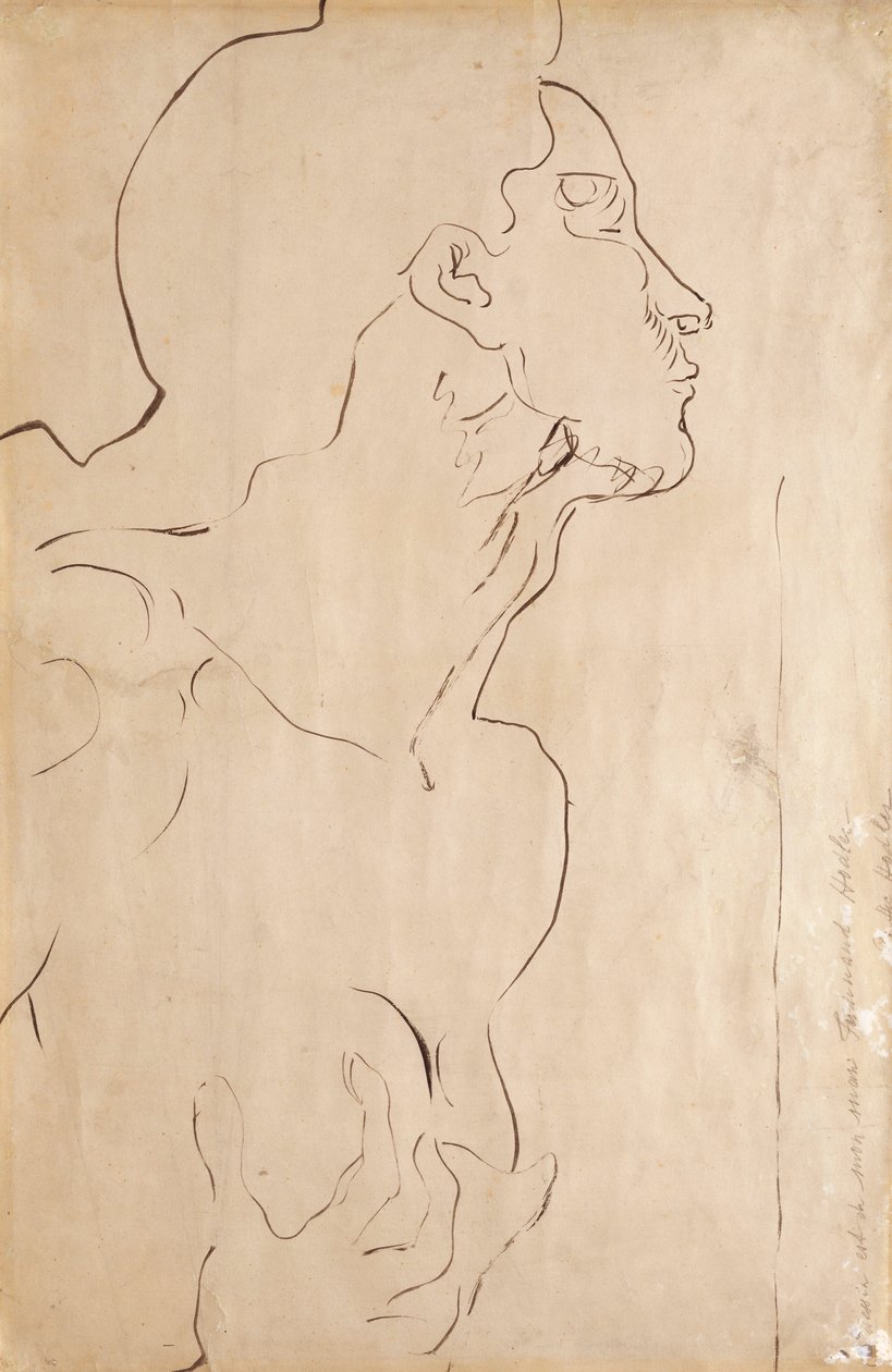 Studie for "Feeling I", 1901 av Ferdinand Hodler