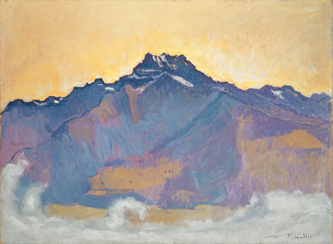 Dents du Midi sett fra Chesières, 1912 av Ferdinand Hodler