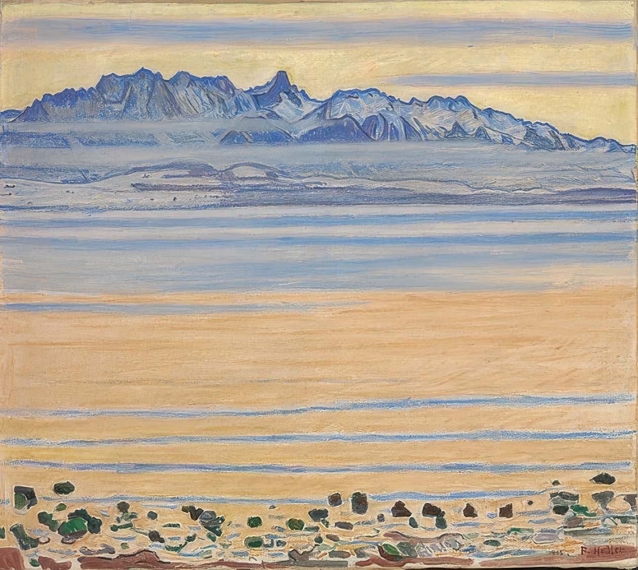 Thunsjøen med Stockhorn-kjeden. 1904 av Ferdinand Hodler