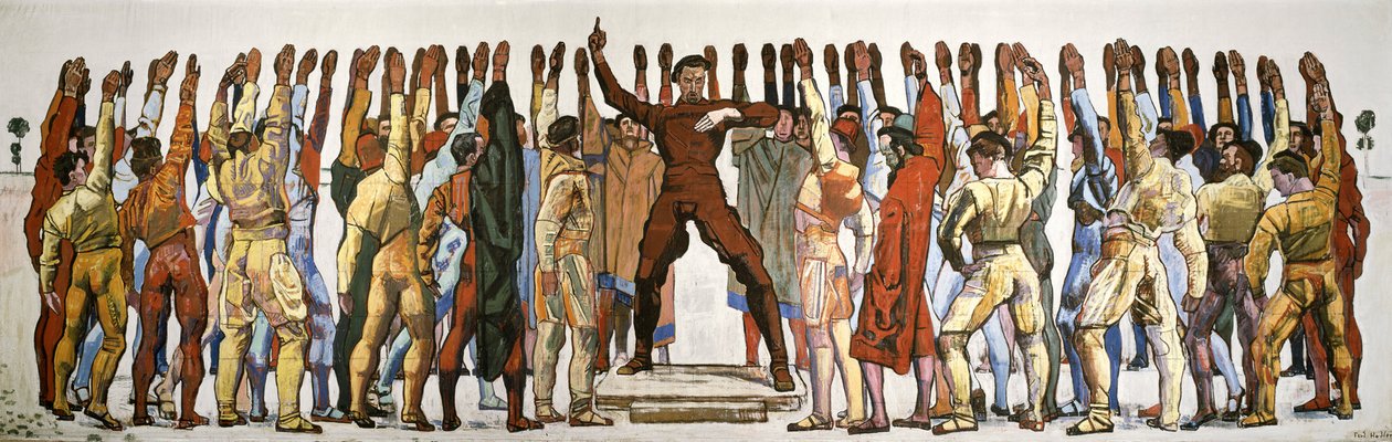 Enstemmighet (Eden). Andre versjon av Hodler, Ferdinand (1853-1918). Olje på lerret av Ferdinand Hodler