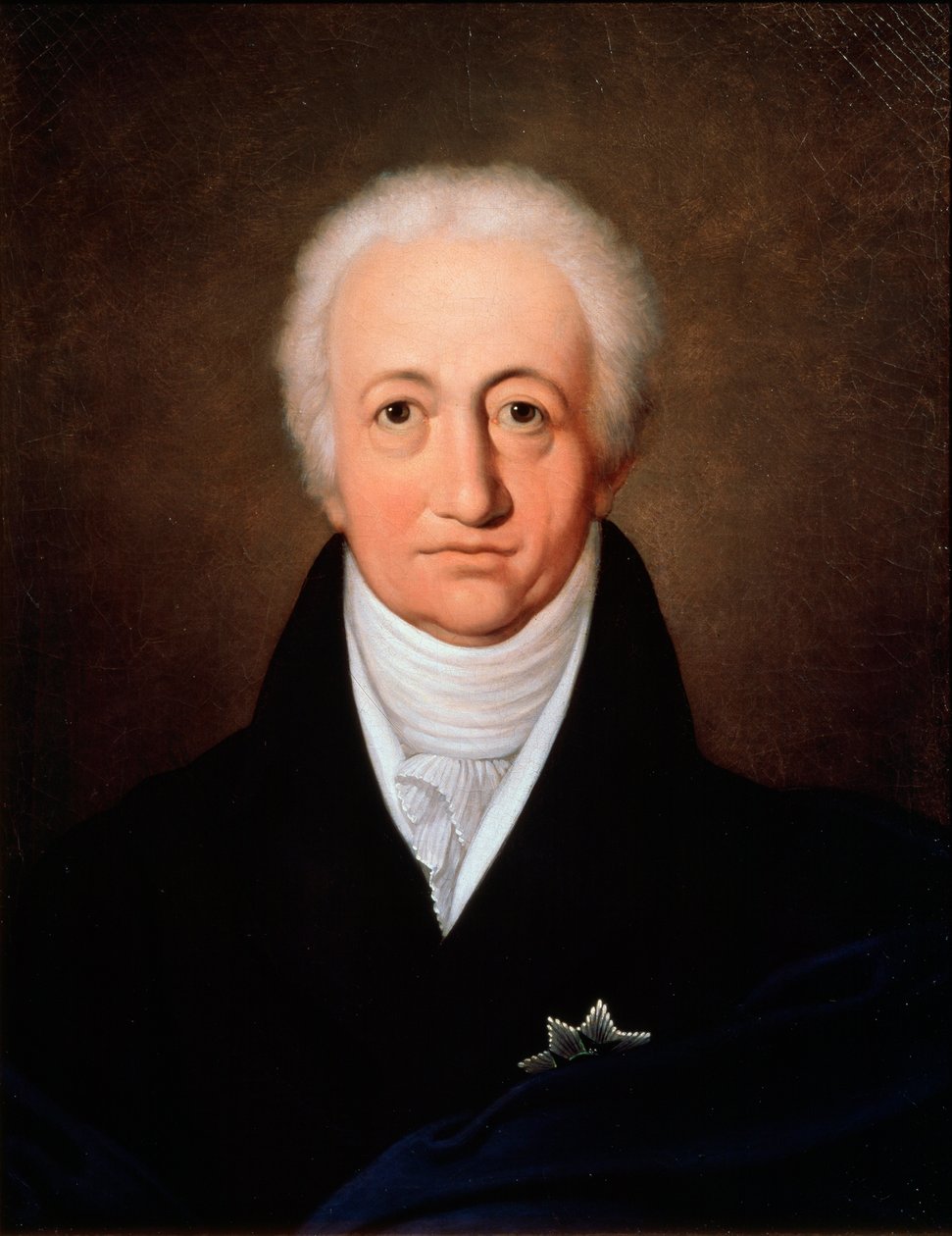 Portrett av forfatteren Johann Wolfgang von Goethe, 1749-1832, 1818. av Ferdinand Jagemann