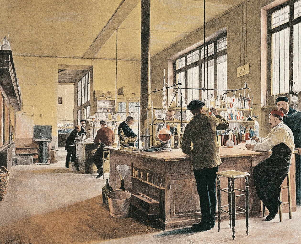 Frankrike, Paris, kommunalt kjemisk laboratorium i Paris av Ferdinand Joseph Gueldry
