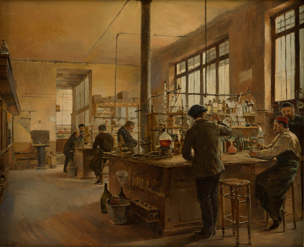 Municipal Chemistry Laboratory, Paris politiprefektur, 1887. av Ferdinand Joseph Gueldry