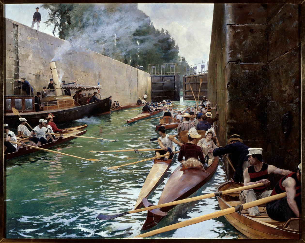 Låsen. Maleri av Ferdinand Joseph Gueldry (1858-1945). Olje på lerret. Det må nevnes: Reims, Musee Des Beaux Arts av Ferdinand Joseph Gueldry