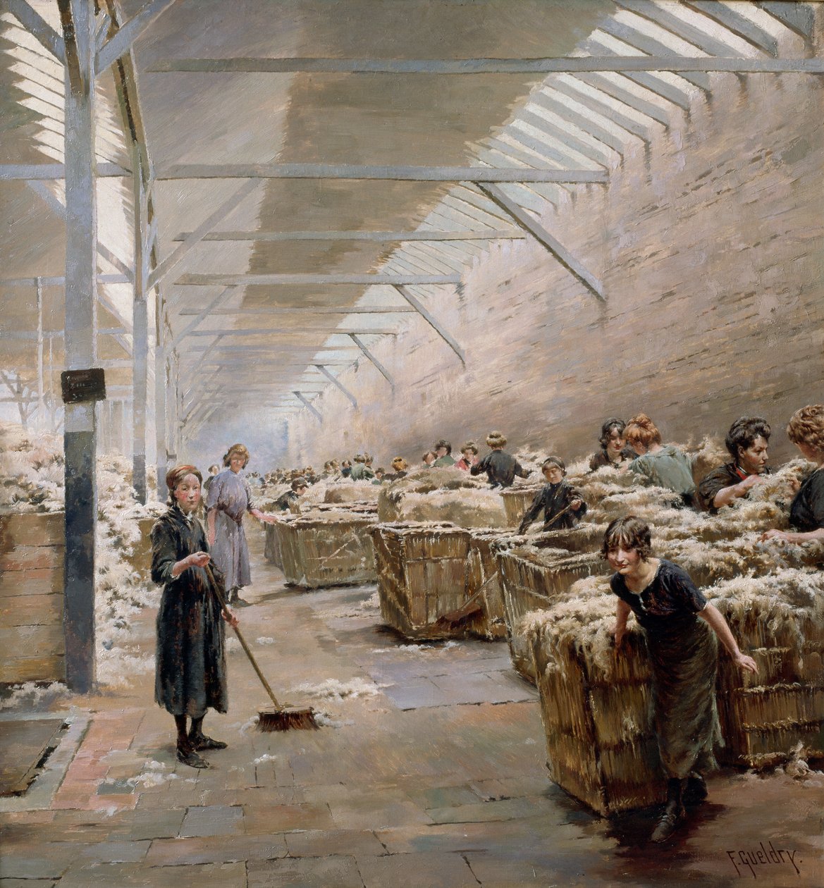 Veving, ullsortering, 1913. av Ferdinand Joseph Gueldry