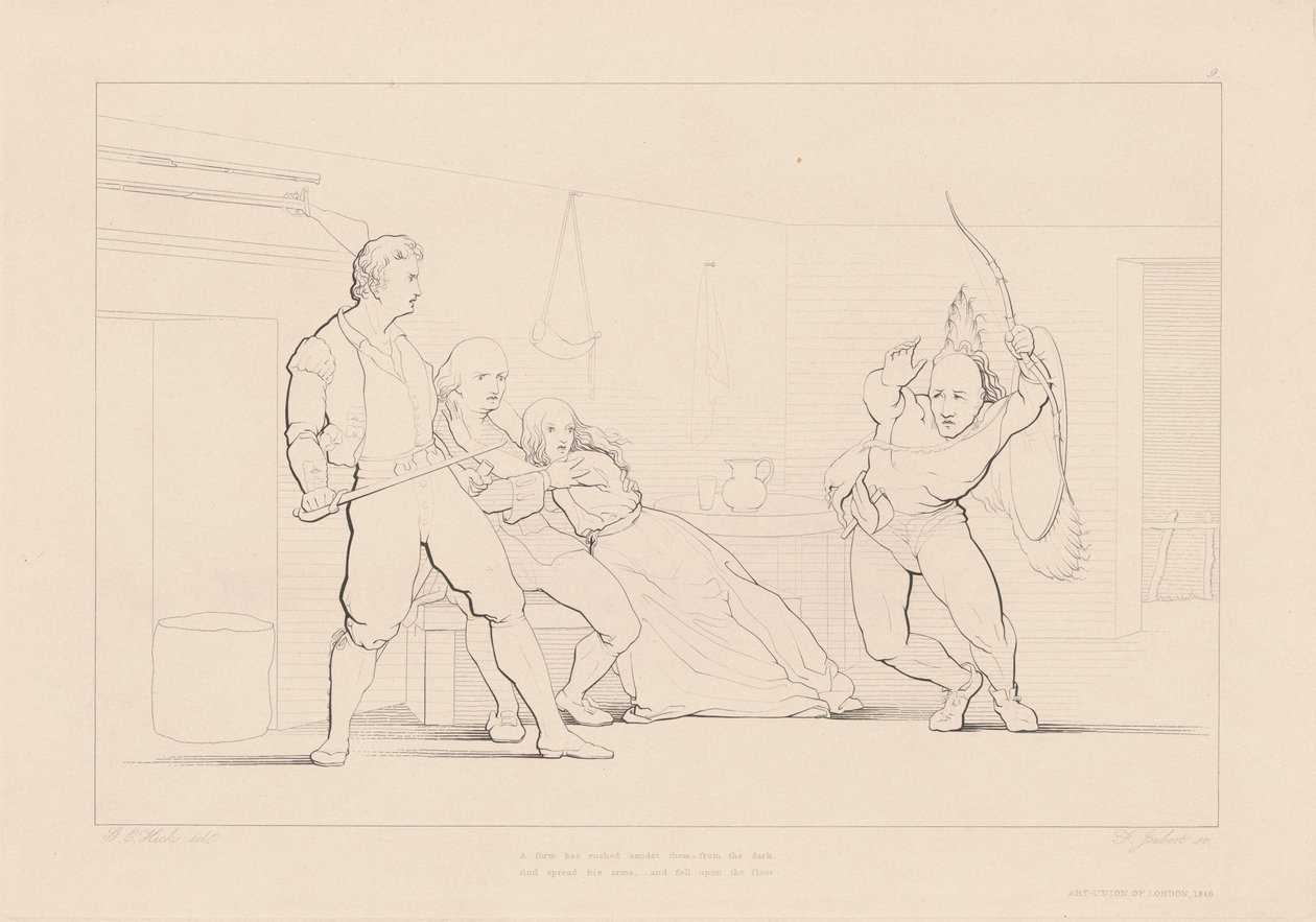 En form har suset blant dem fra mørket av Ferdinand Joubert, after George Elgar Hicks