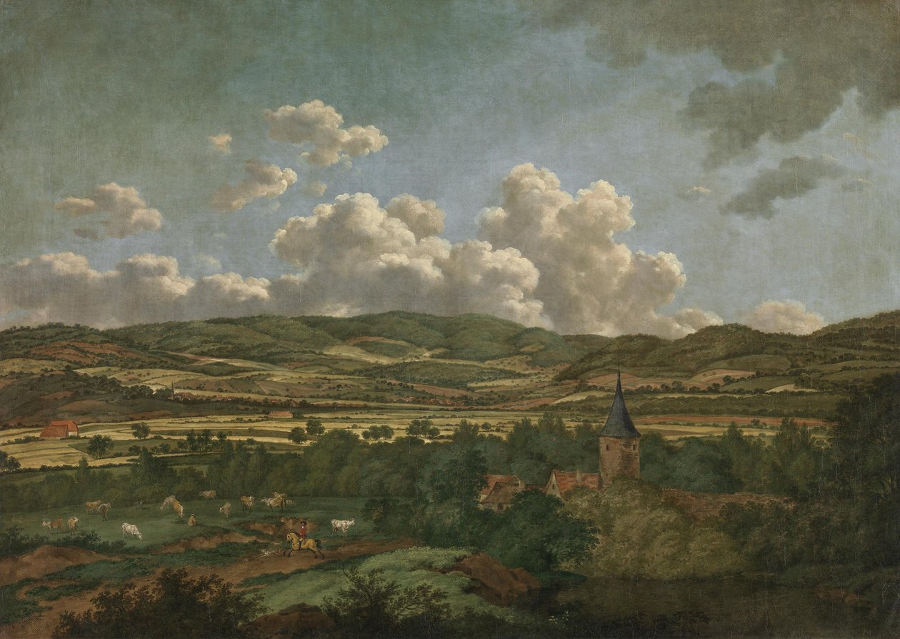 Utsikt mot Goldbach og Hösbach (Aschaffenburg-syklusen) av Ferdinand Kobell