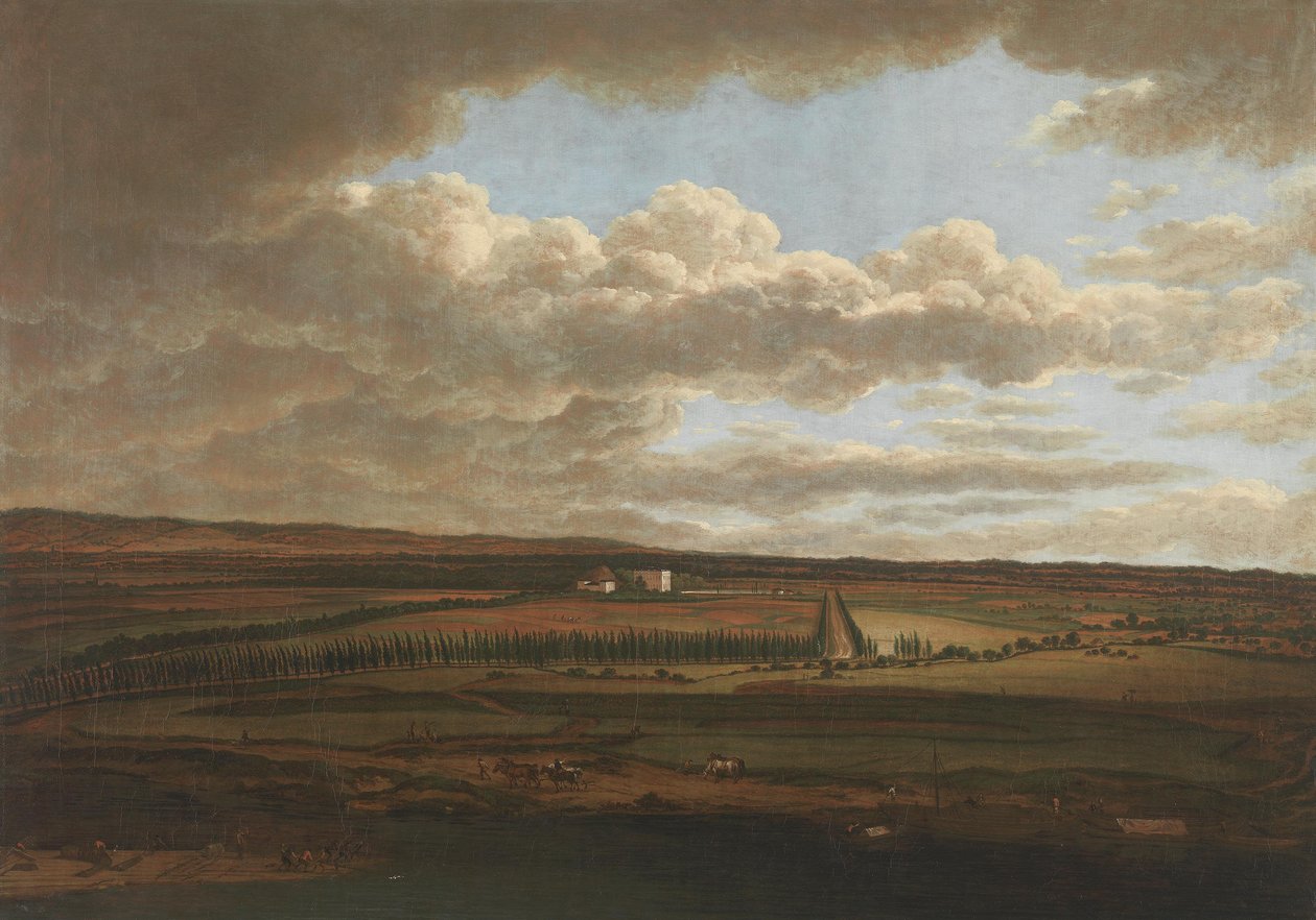 Utsikt fra Aschaffenburg slott over alléene mot Schönbusch (Aschaffenburg-syklusen) av Ferdinand Kobell
