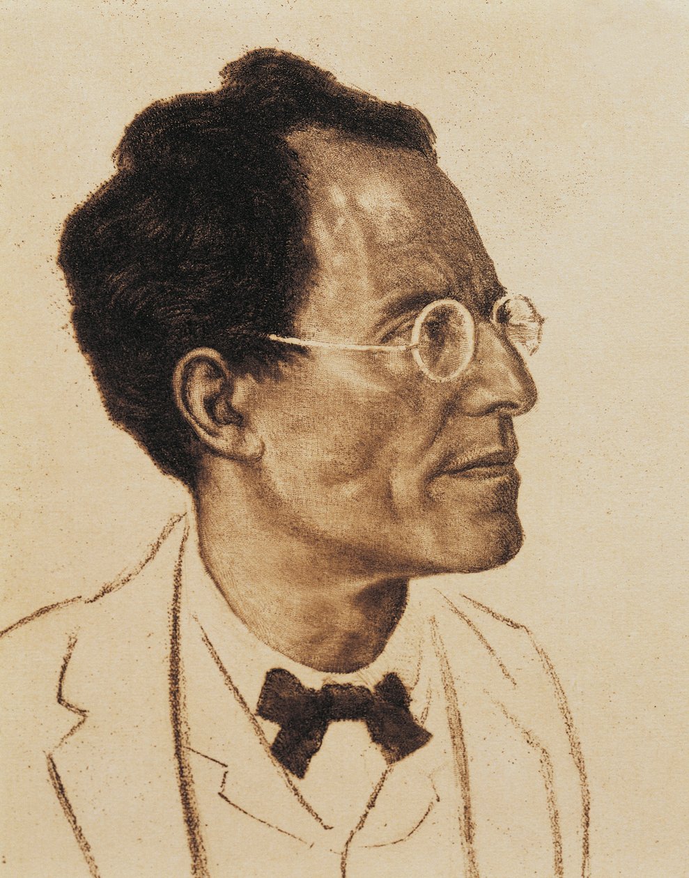Portrett av den østerrikske komponisten og dirigenten Gustav Mahler (Kalischt av Ferdinand Michl
