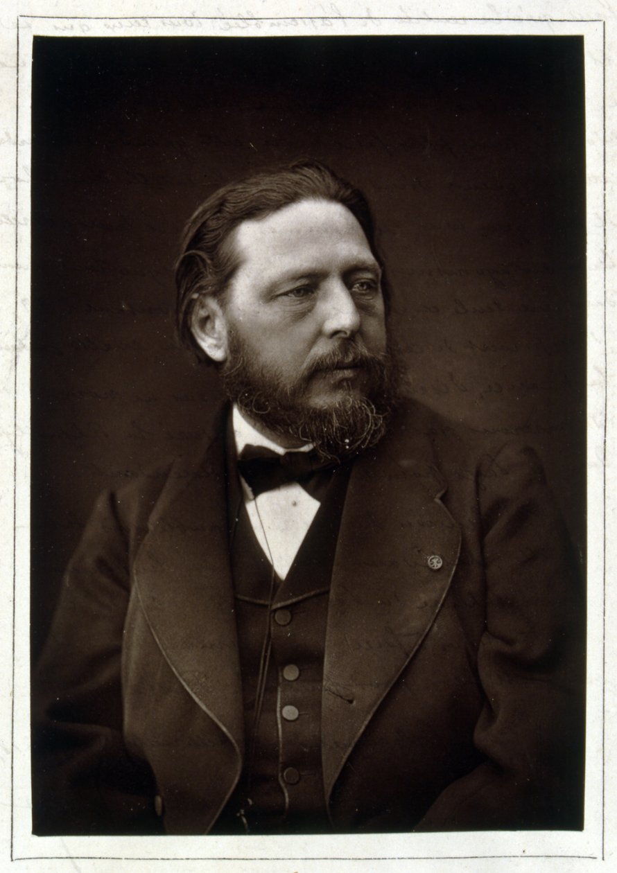 portrett av Jules Breton (1827-1906) (s/hvitt-bilde) av Ferdinand Mulnier